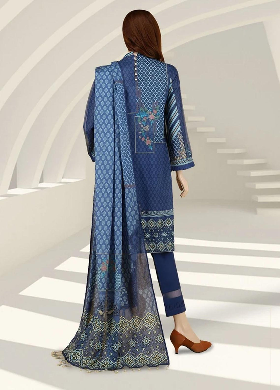 Saffron By Saya Printed Lawn Suits Unstitched 2 Piece SY21S STELLER UP-2105-7B - Summer Collection