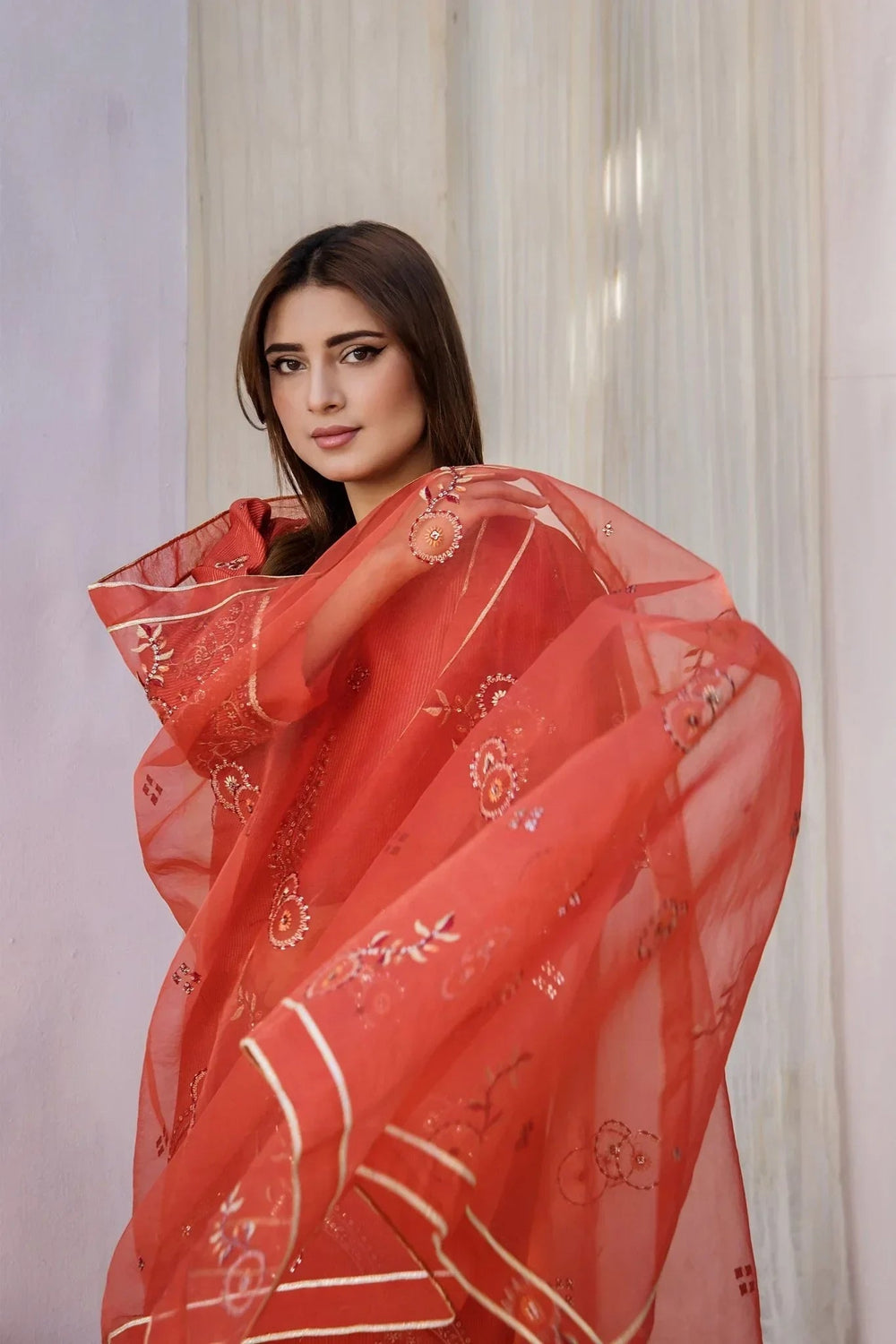 Sohani Rajwani By HM RTW Embroidered Lawn 3 Piece Suit SAFRON Festive Collection