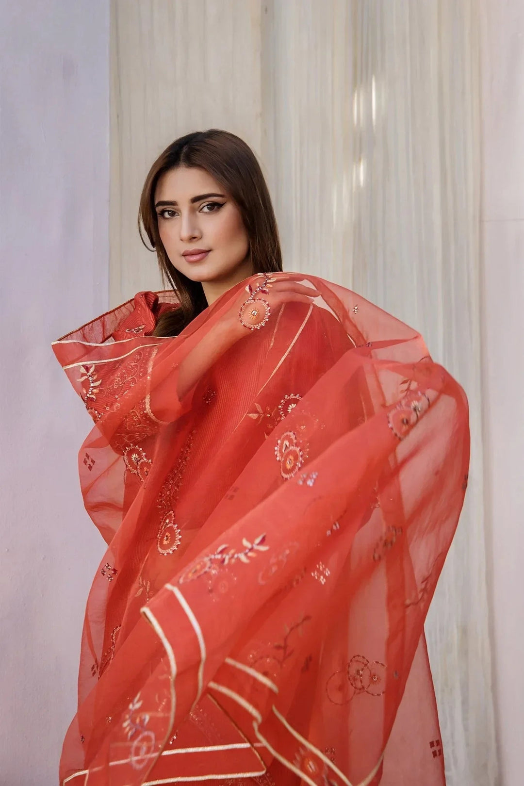 Sohani Rajwani By HM RTW Embroidered Lawn 3 Piece Suit SAFRON Festive Collection