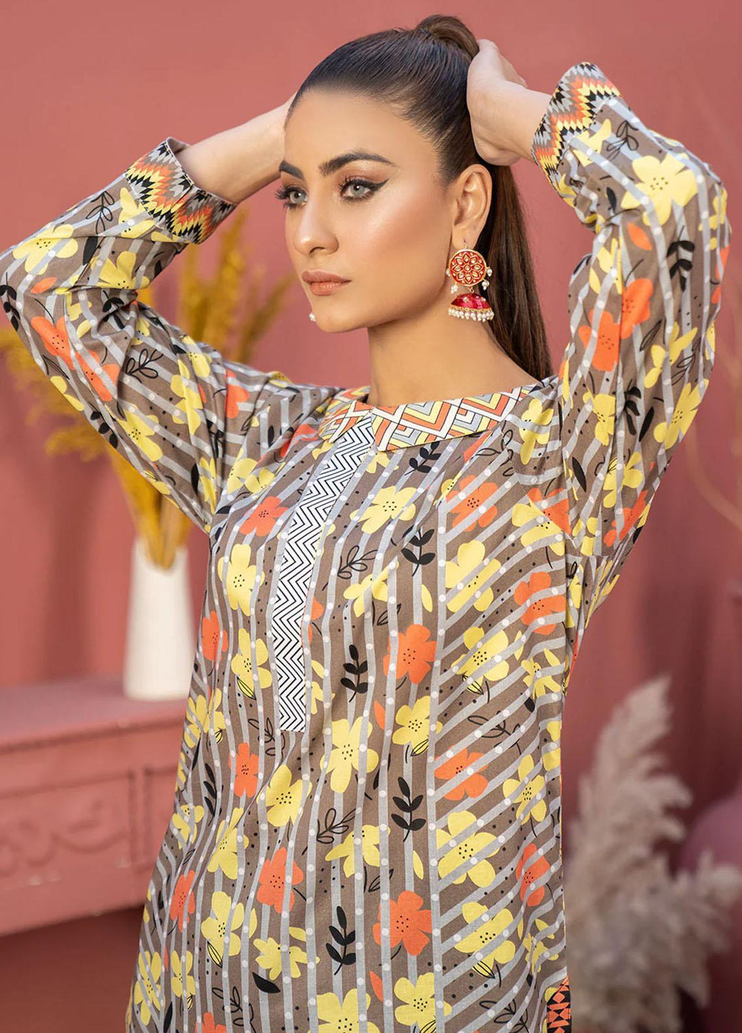 Safwa Printed Lawn  Unstitched Kurties SW23DP SKD-266 - Summer Collection