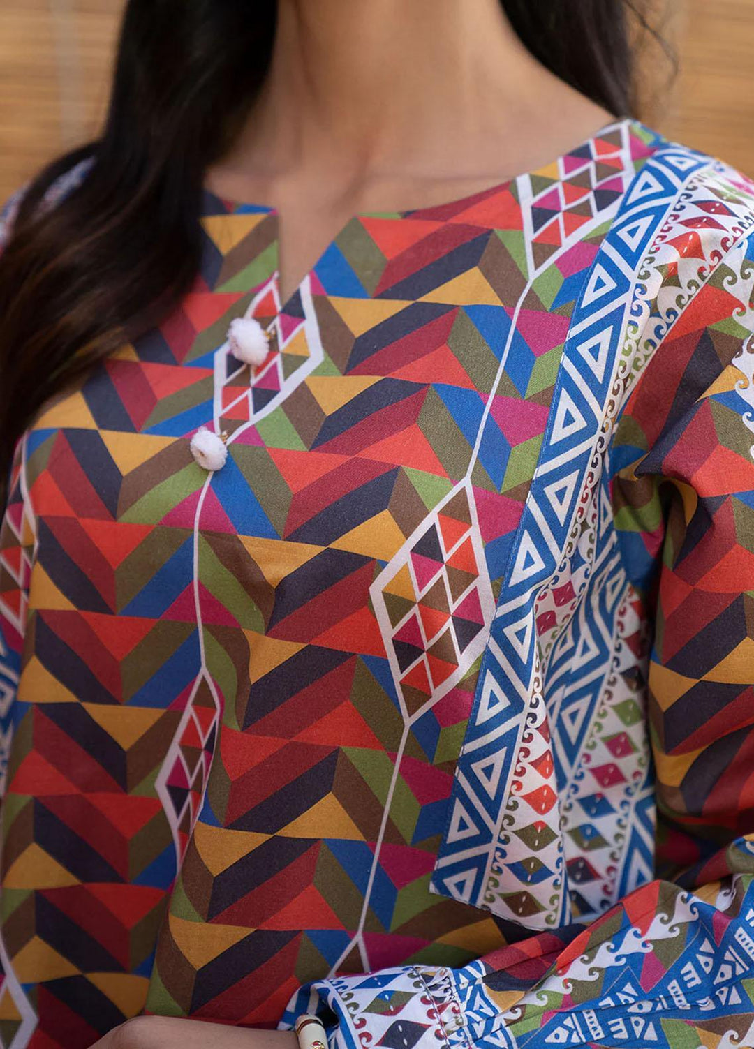 Safwa Printed Lawn  Unstitched Kurties SW23DP SKD-267 - Summer Collection