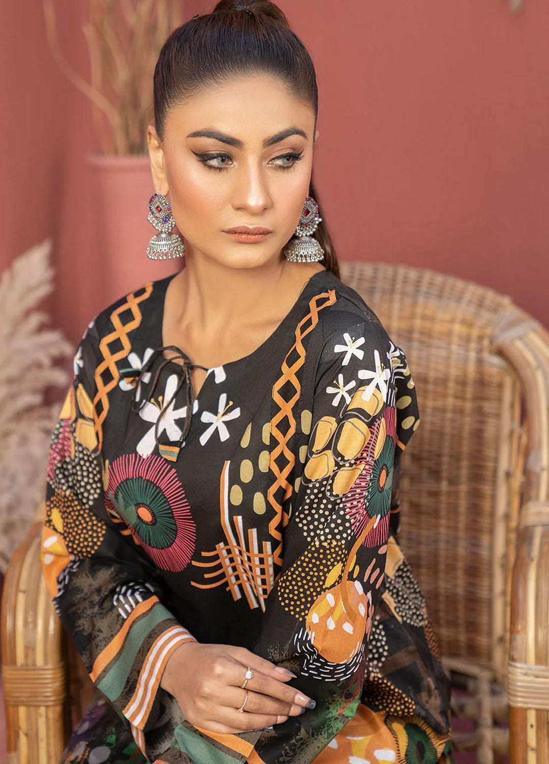 Safwa Printed Lawn  Unstitched Kurties SW23DP SKD-268 - Summer Collection