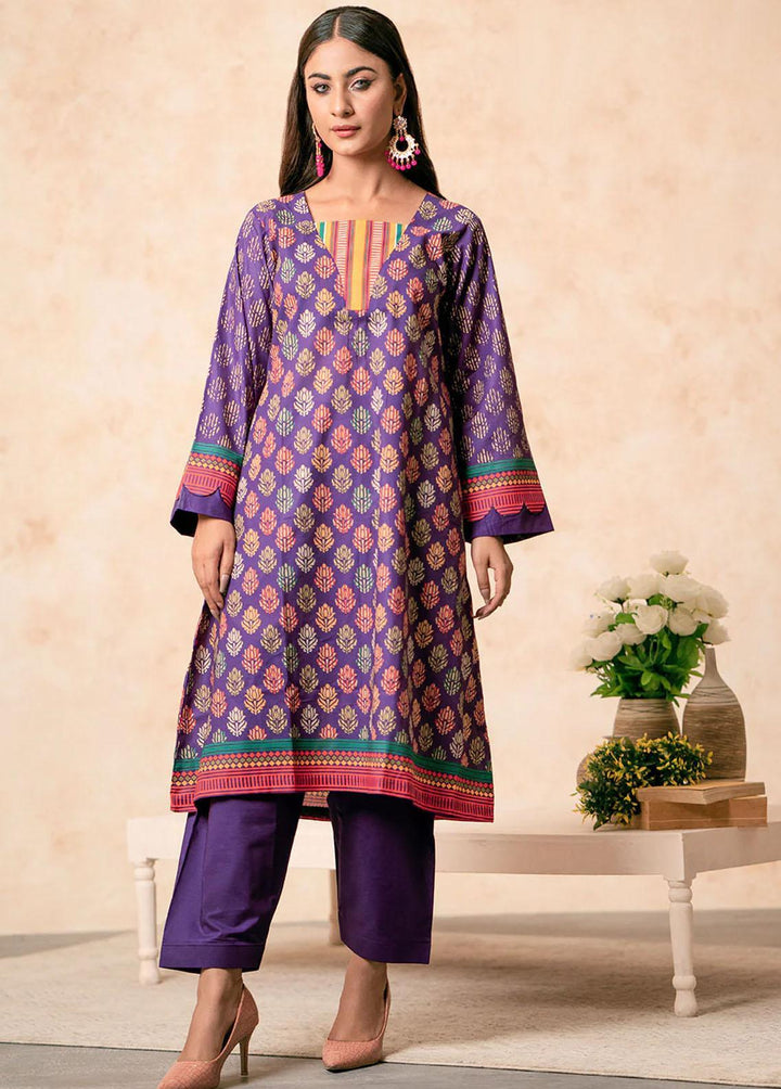 Safwa Printed Lawn Suits Unstitched 2 Piece SW23L S2P-45 Trendy Pink - Summer Collection