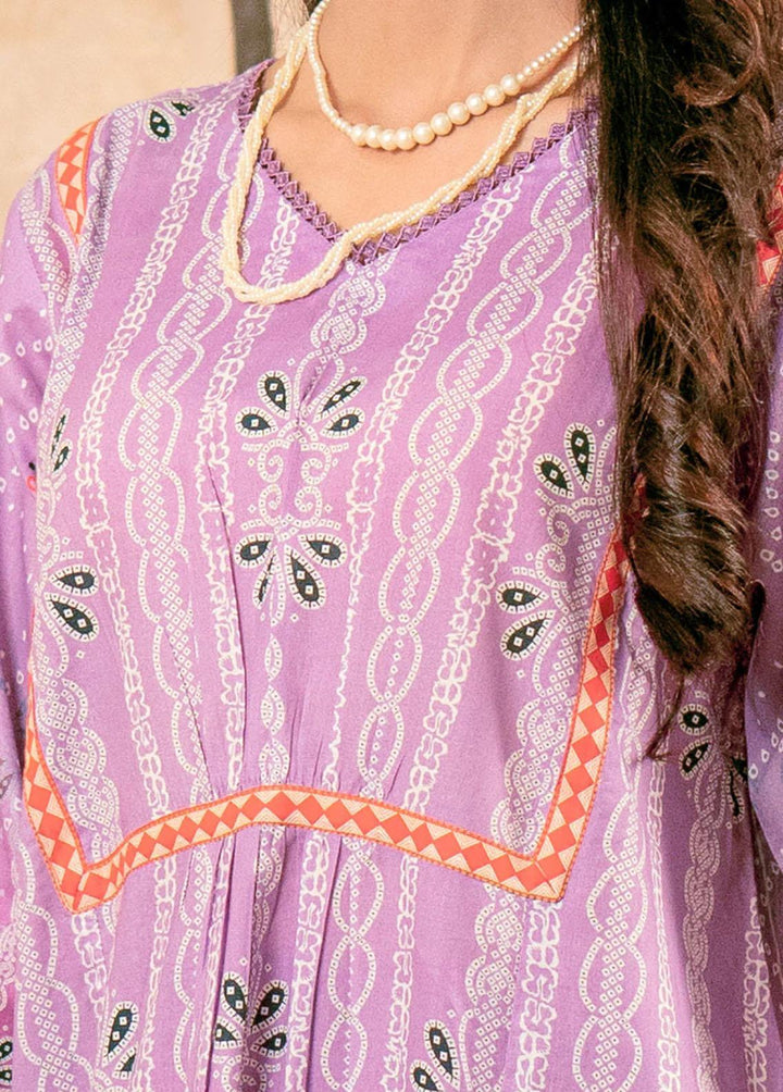 Safwa Printed Lawn Suits Unstitched 2 Piece SW23L S2P-48 Pastel Violet - Summer Collection