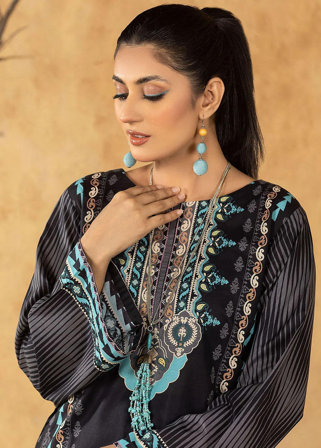 Safwa Printed Cotton  Unstitched Kurti SW23-CK4 SKD-284 - Summer Collection