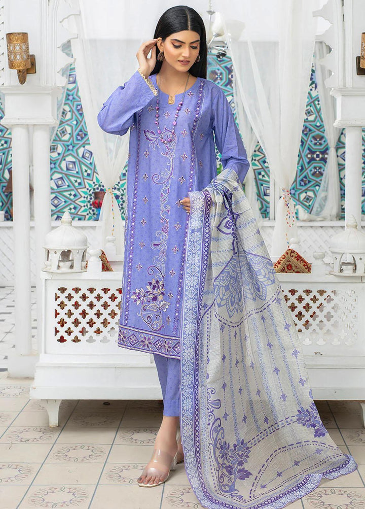 Safwa Pret Embroidered Lawn 3 Piece Suit SW23P 3P-EMB-122 Biloba Flower