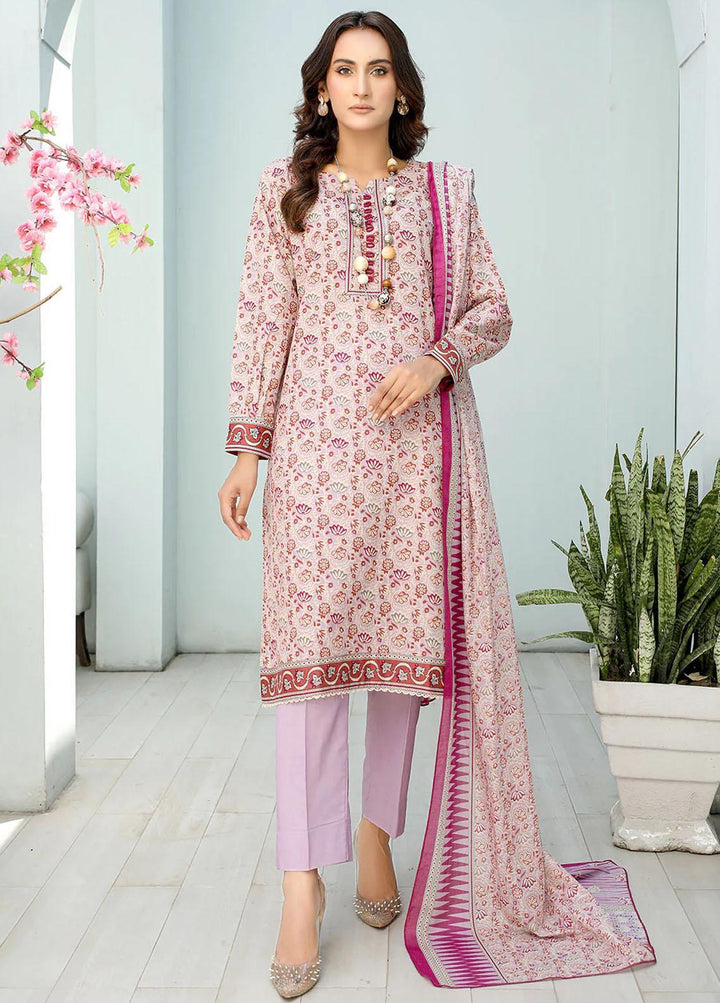 Safwa Pret Embroidered Lawn 3 Piece Suit SW23P 3P-PR-128 Almond