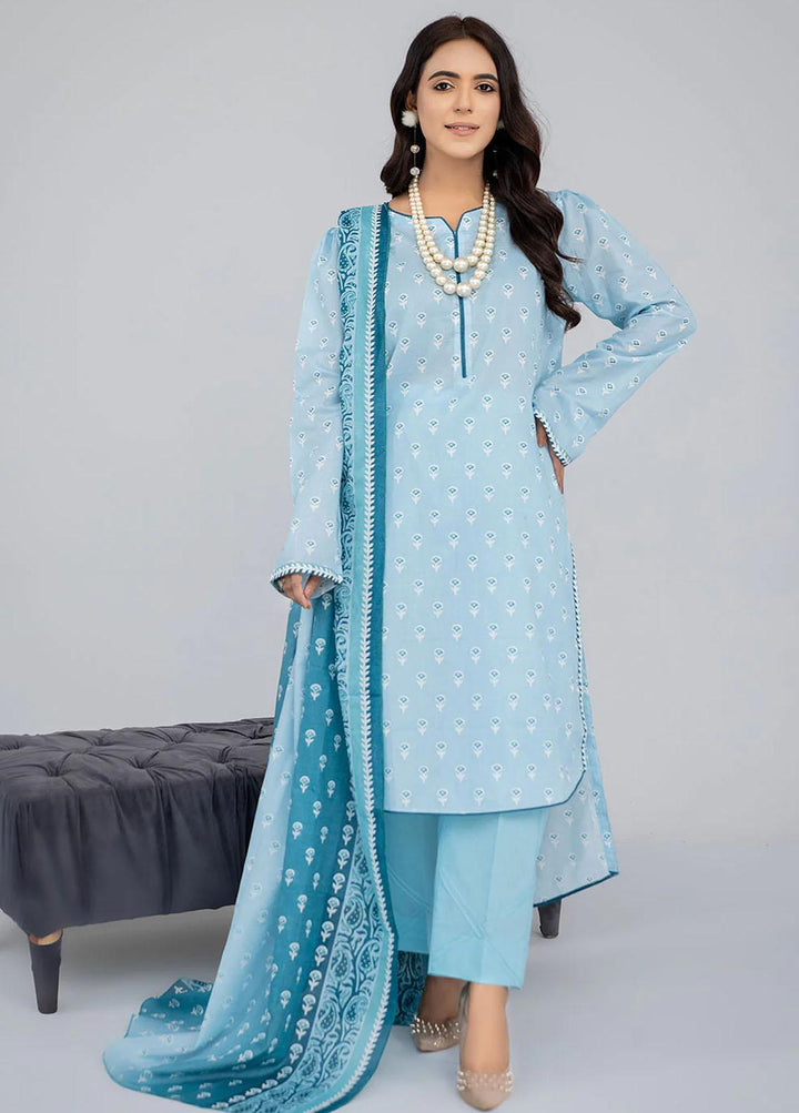 Safwa Pret Embroidered Lawn 3 Piece Suit SW23P 3P-PR-130 Rock Blue