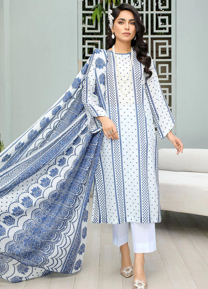 Safwa Pret Embroidered Lawn 3 Piece Suit SW23P 3P-PR-136 White