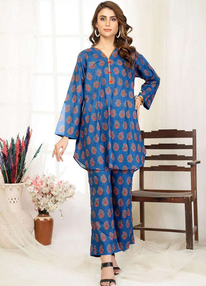 Safwa Printed Lawn Suits Unstitched 2 Piece SW23O OR-02 - Summer Collection