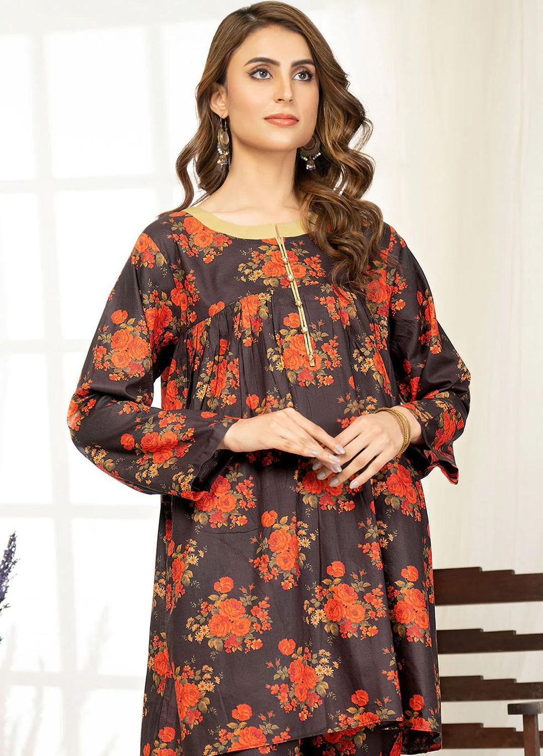 Safwa Printed Lawn Suits Unstitched 2 Piece SW23O OR-03 - Summer Collection