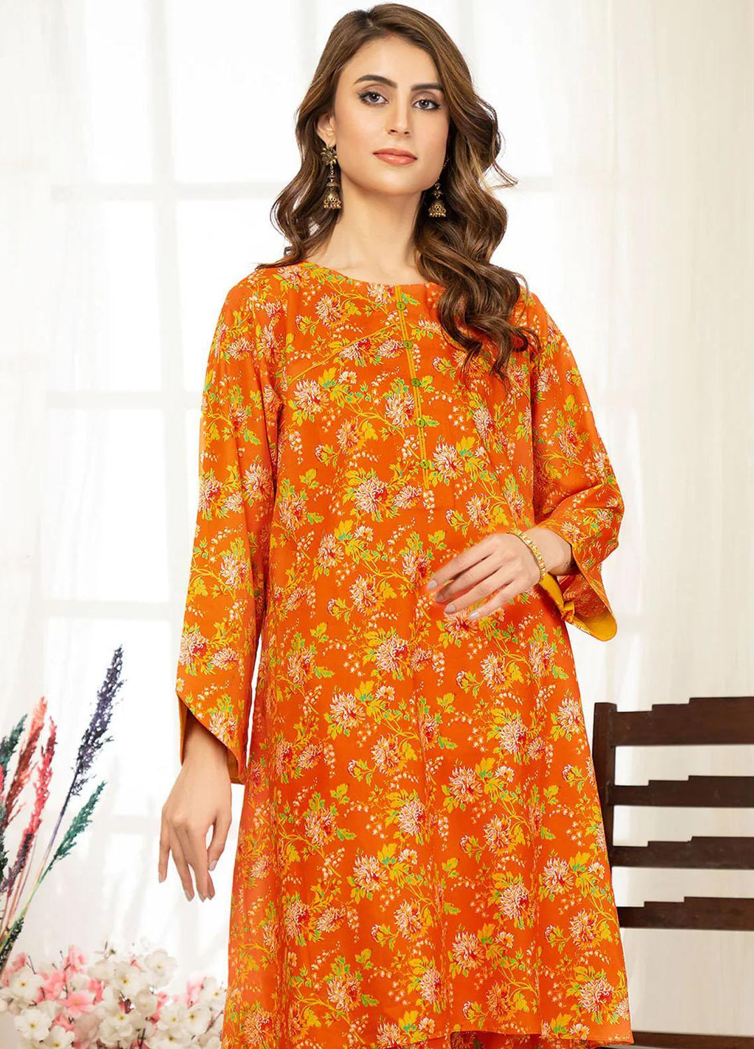 Safwa Printed Lawn Suits Unstitched 2 Piece SW23O OR-05 - Summer Collection