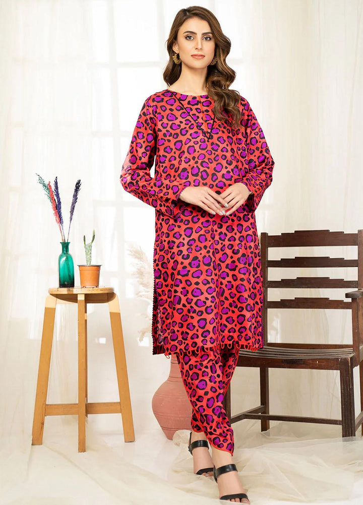 Safwa Printed Lawn Suits Unstitched 2 Piece SW23O OR-06 - Summer Collection