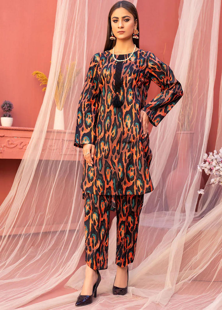 Safwa Printed Lawn Suits Unstitched 2 Piece SW23O OR-11 - Summer Collection