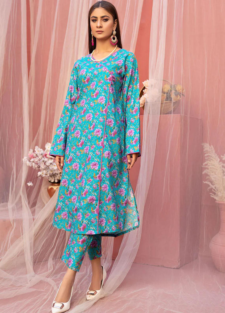 Safwa Printed Lawn Suits Unstitched 2 Piece SW23O OR-14 - Summer Collection