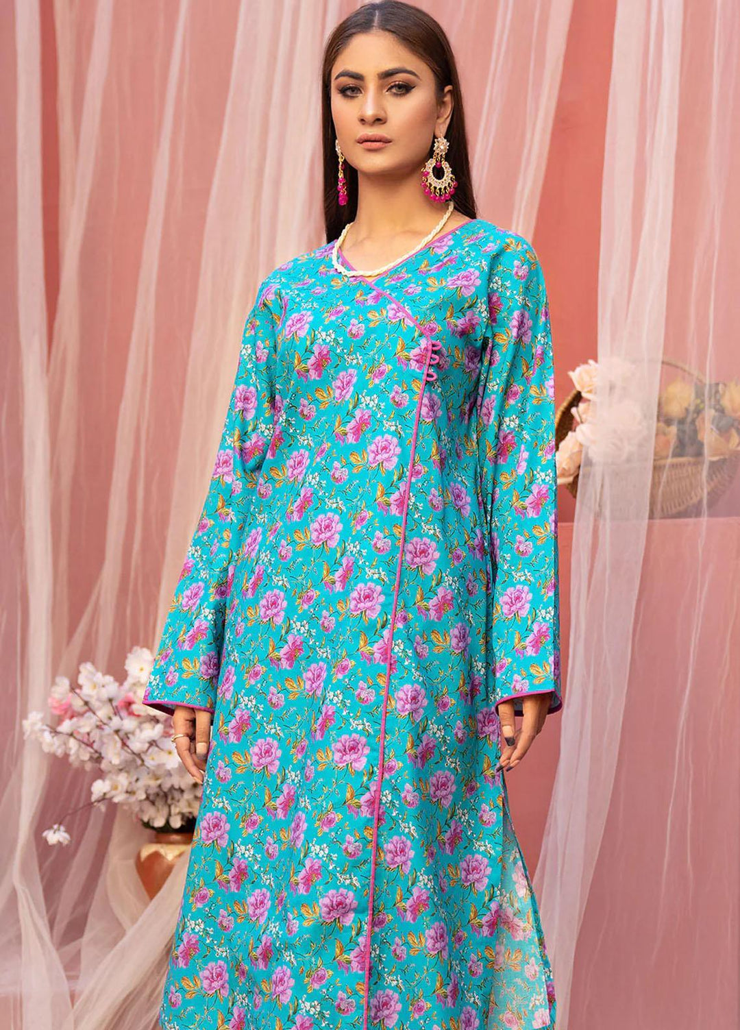 Safwa Printed Lawn Suits Unstitched 2 Piece SW23O OR-14 - Summer Collection