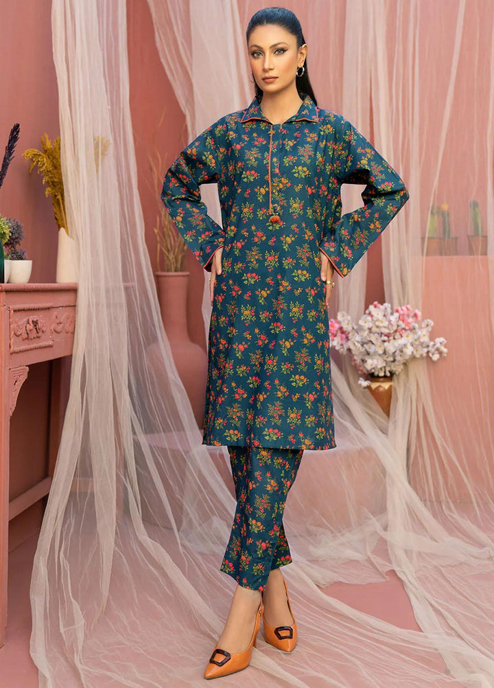 Safwa Printed Lawn Suits Unstitched 2 Piece SW23O OR-16 - Summer Collection