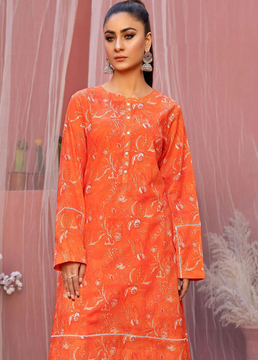 Safwa Printed Lawn Suits Unstitched 2 Piece SW23O OR-19 - Summer Collection