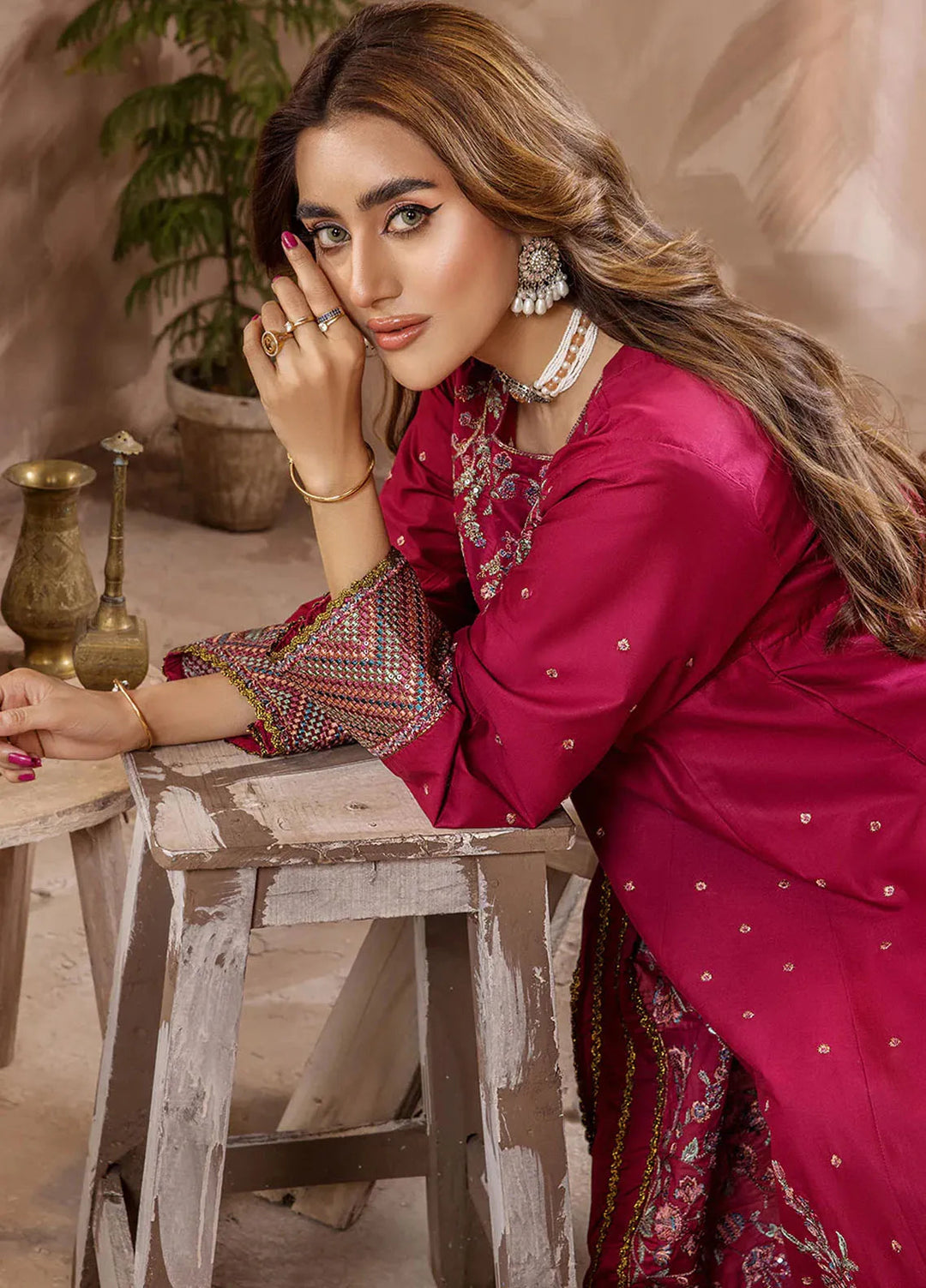 Safwa Pret Embroidered Lawn 2 Piece Suit D-01