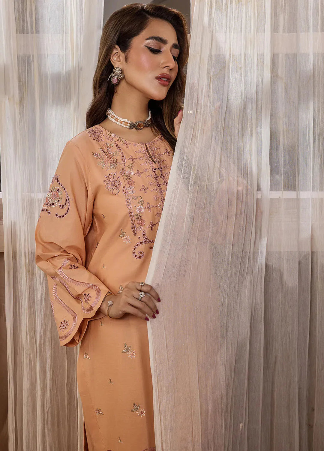 Safwa Pret Embroidered Lawn 2 Piece Suit D-03