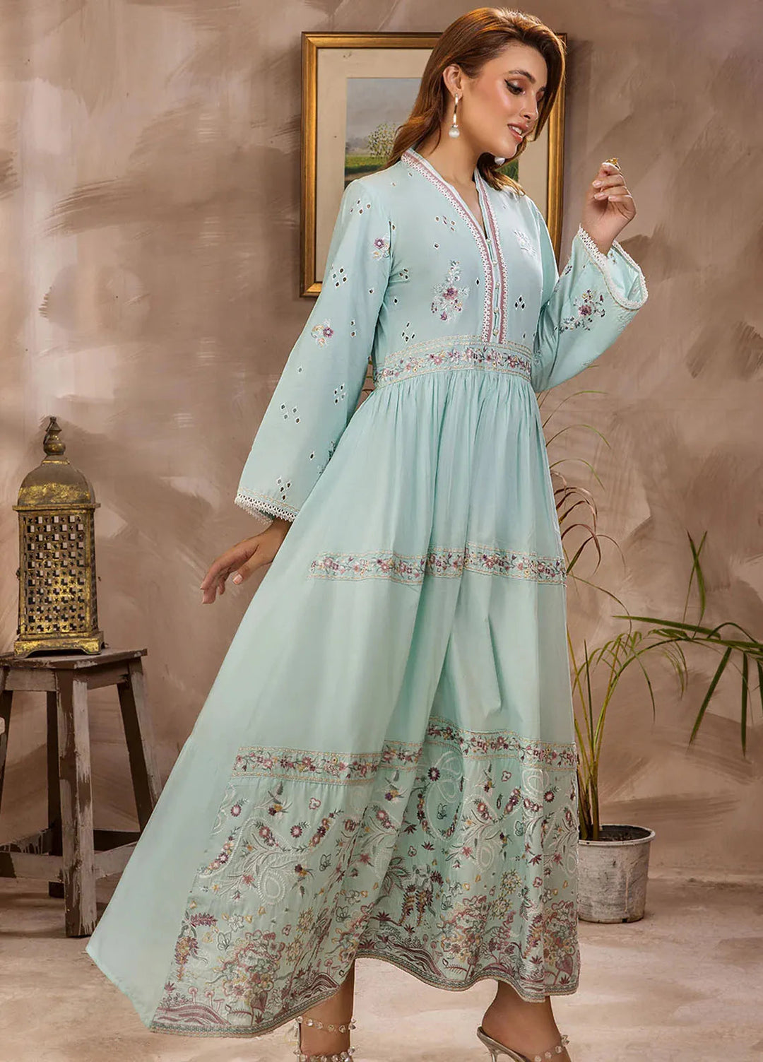 Safwa Pret Embroidered Lawn 2 Piece Suit D-06