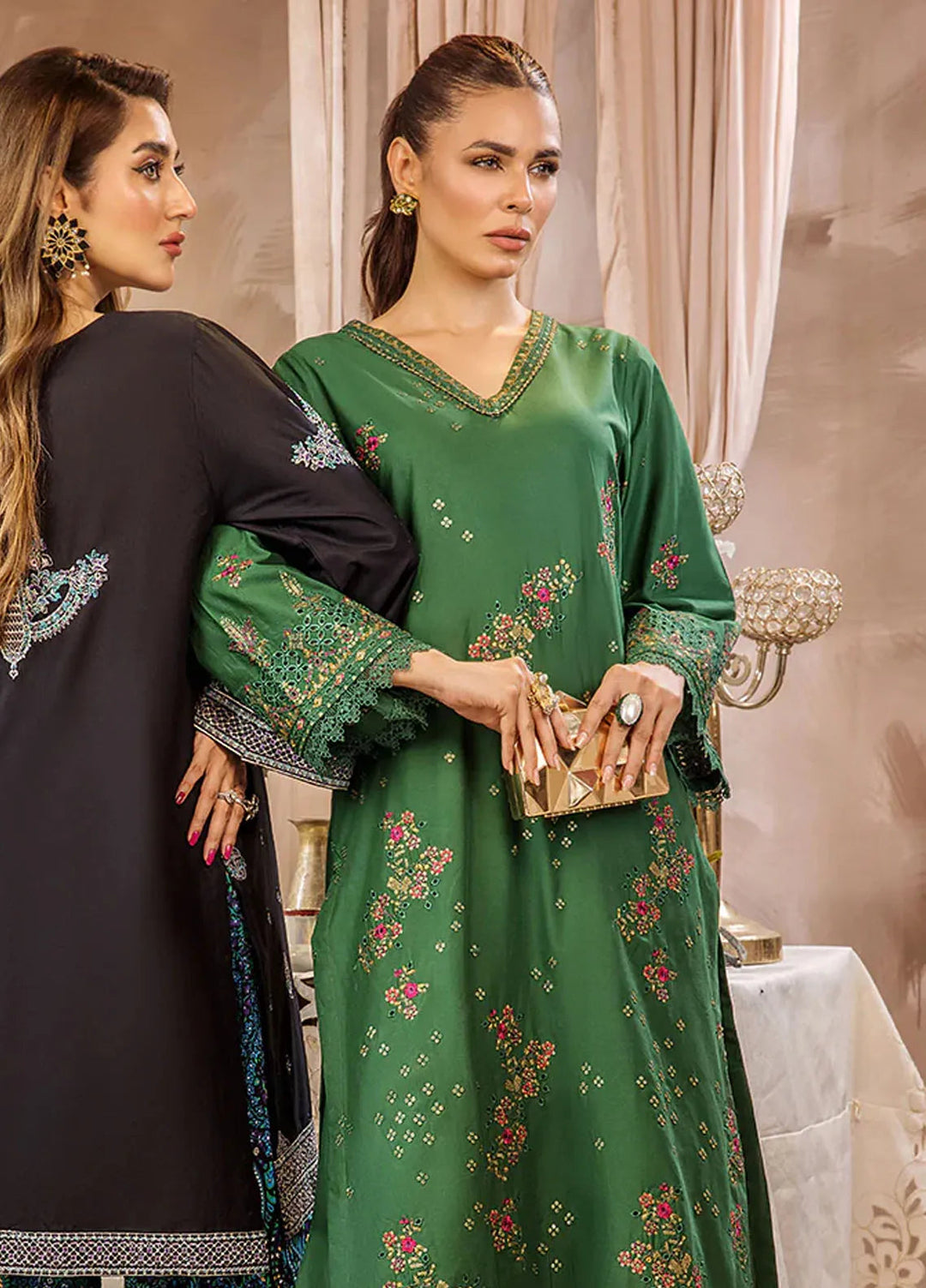 Safwa Pret Embroidered Lawn 2 Piece Suit D-07