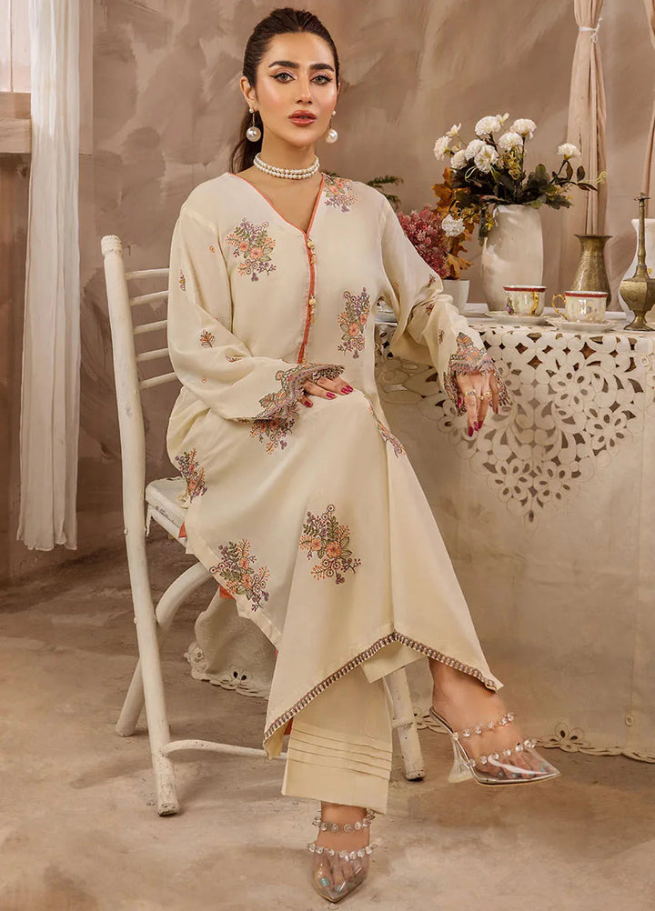 Safwa Pret Embroidered Lawn 2 Piece Suit D-09