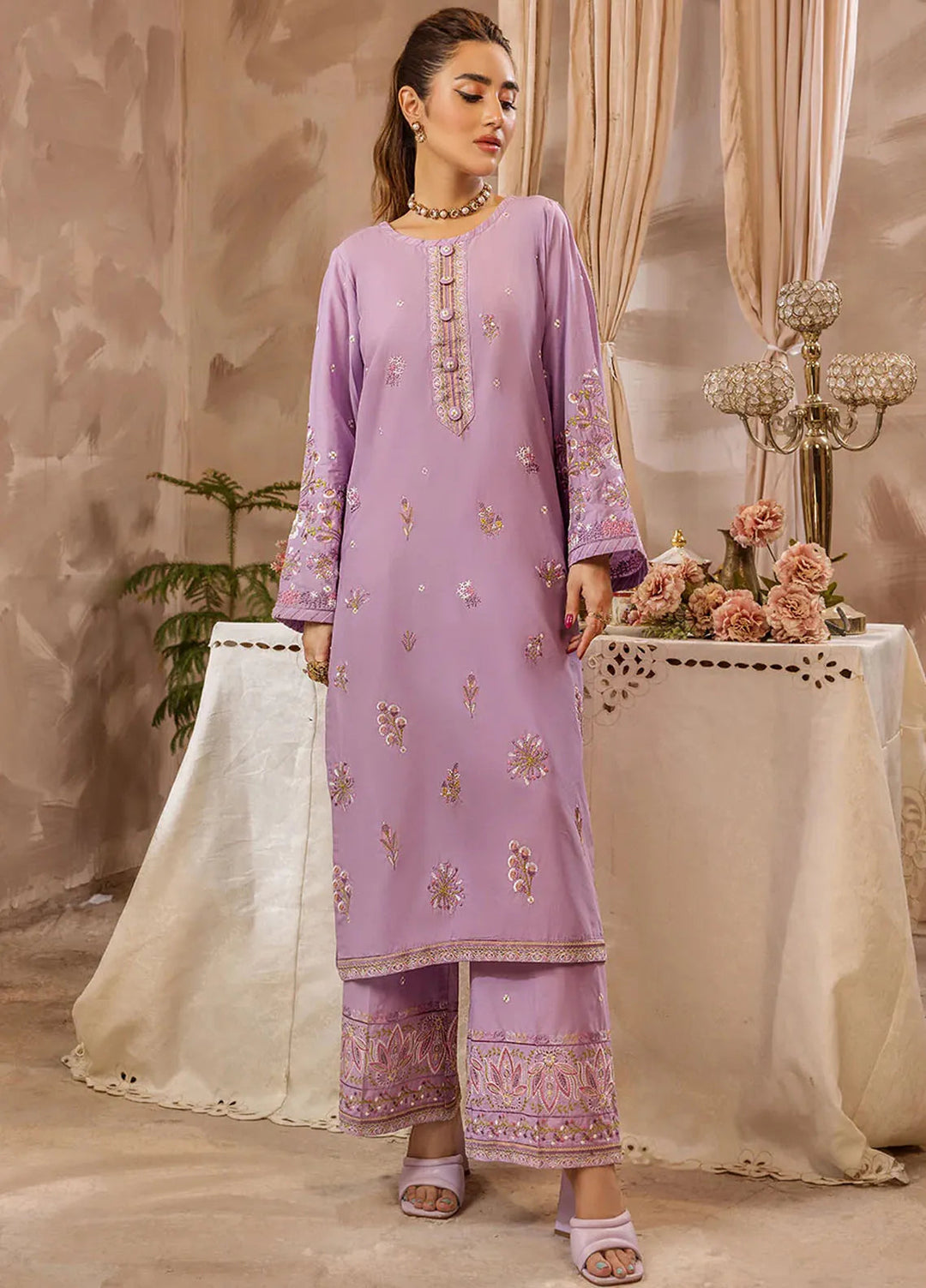 Safwa Pret Embroidered Lawn 2 Piece Suit D-10
