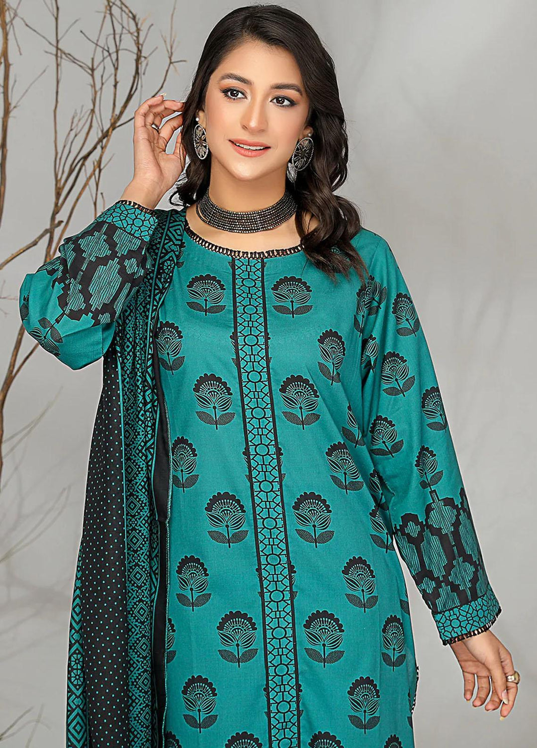 Safwa Printed Lawn Suits Unstitched 3 Piece SW23SP SSP-07 - Summer Collection