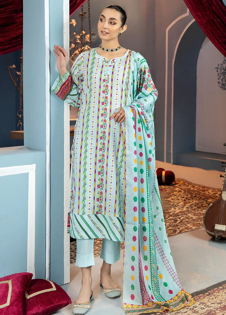 Safwa Printed Lawn Suits Unstitched 3 Piece SW23SP SSP-17 - Summer Collection