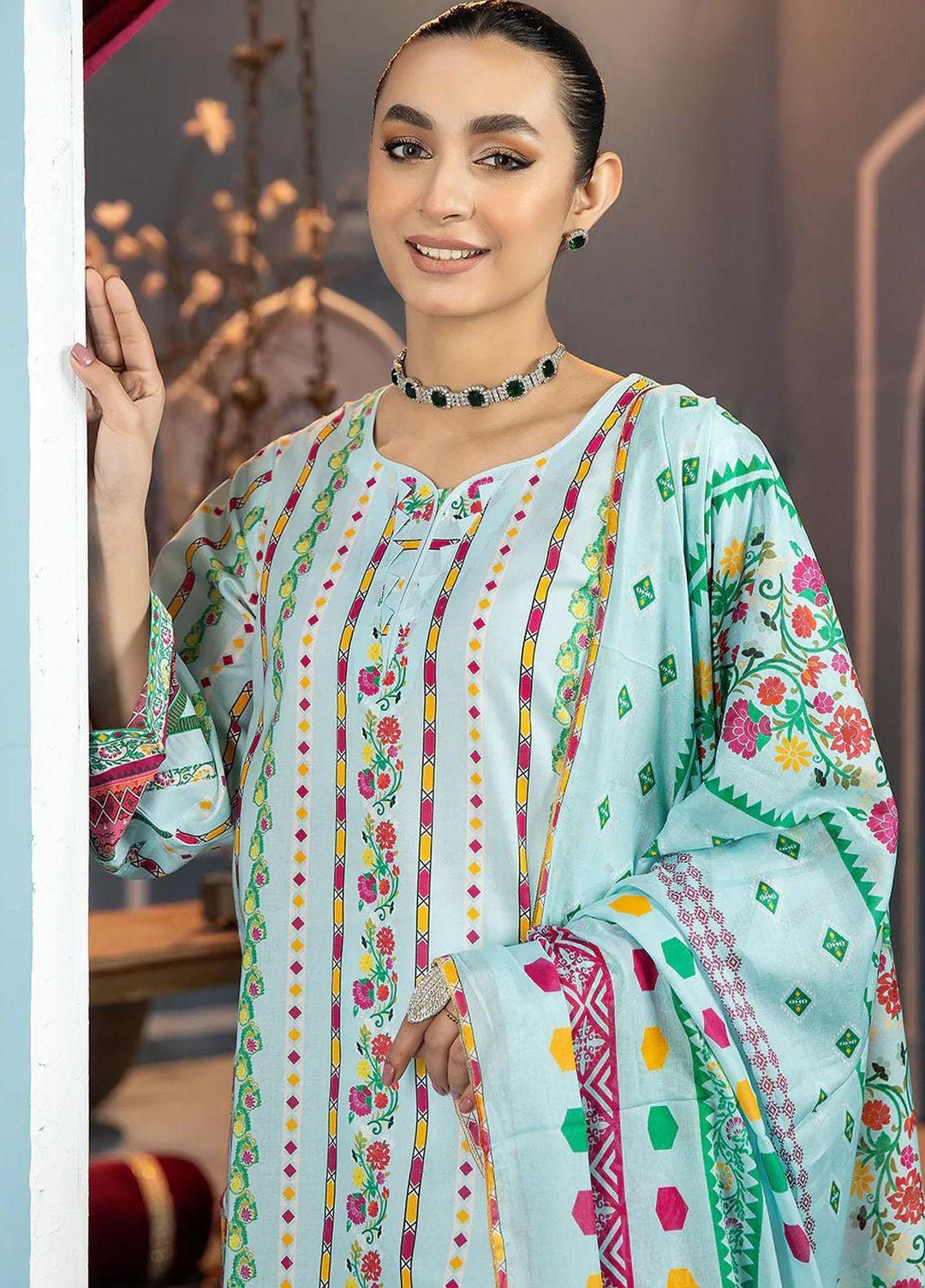 Safwa Printed Lawn Suits Unstitched 3 Piece SW23SP SSP-17 - Summer Collection