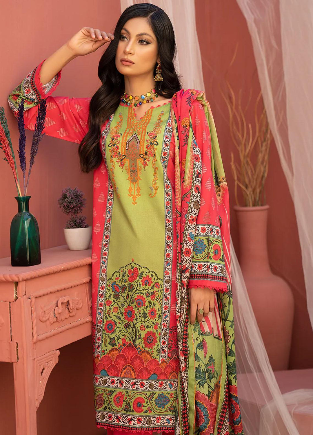 Safwa Printed Lawn Suits Unstitched 3 Piece SW23SP SSP-25 - Summer Collection