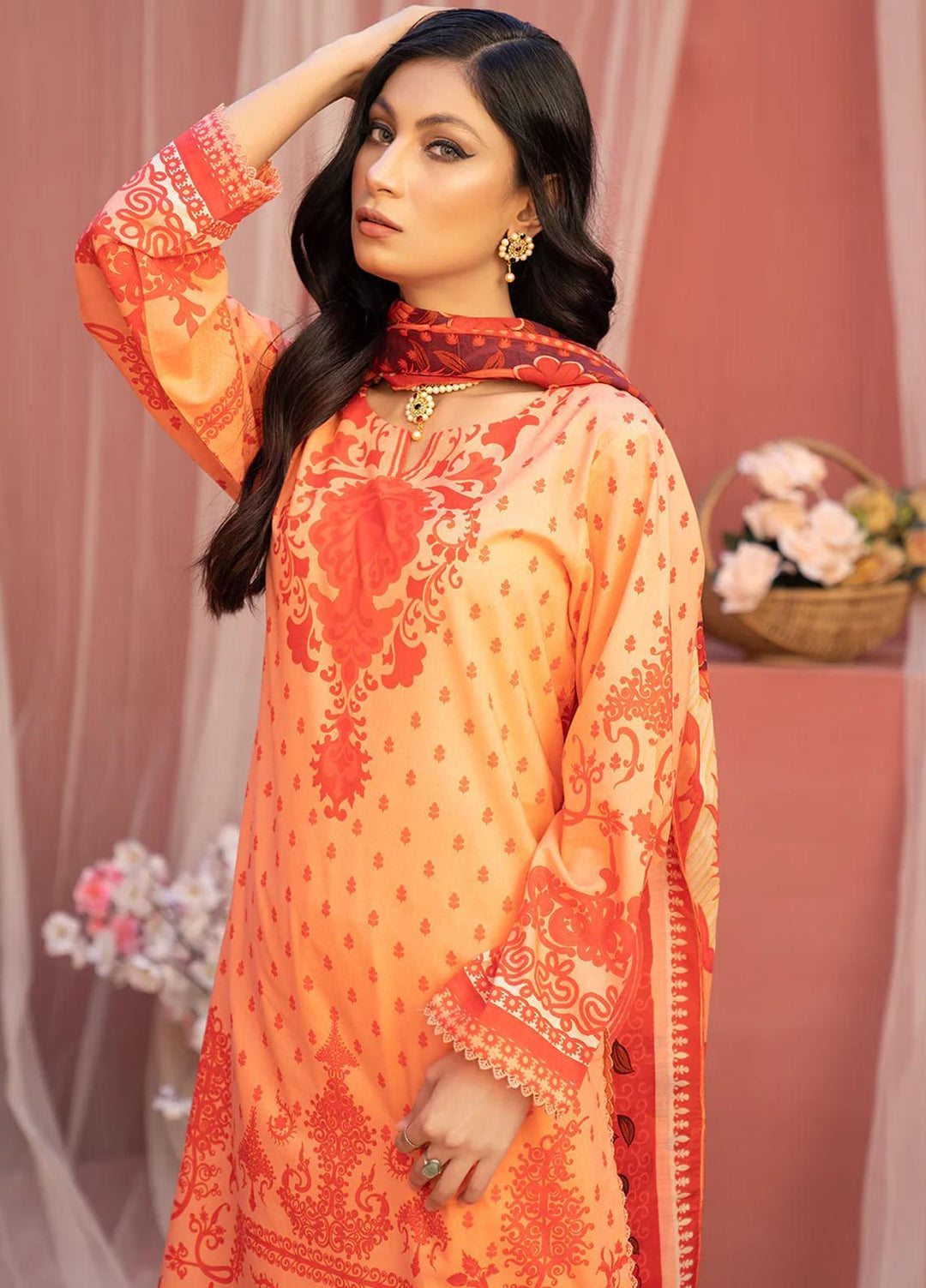 Safwa Printed Lawn Suits Unstitched 3 Piece SW23SP SSP-27 - Summer Collection