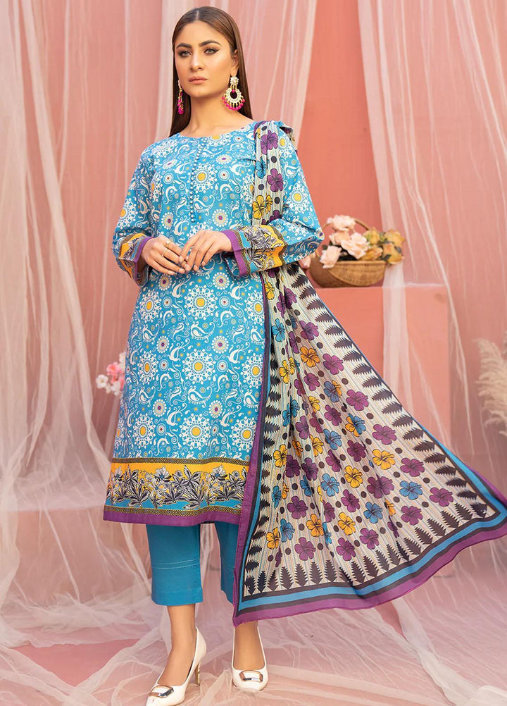 Safwa Printed Lawn Suits Unstitched 3 Piece SW23SP SSP-28 - Summer Collection