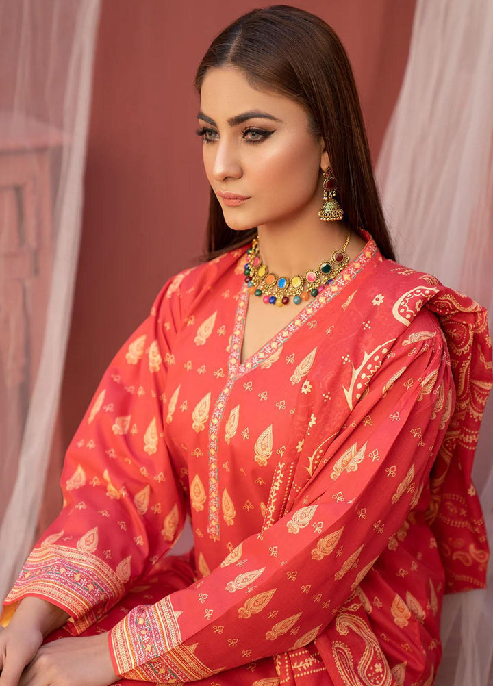 Safwa Printed Lawn Suits Unstitched 3 Piece SW23SP SSP-30 - Summer Collection