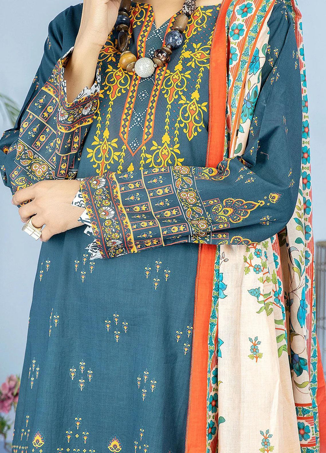Safwa Printed Lawn Suits Unstitched 3 Piece SW23SP-V5 SSP-42 - Summer Collection