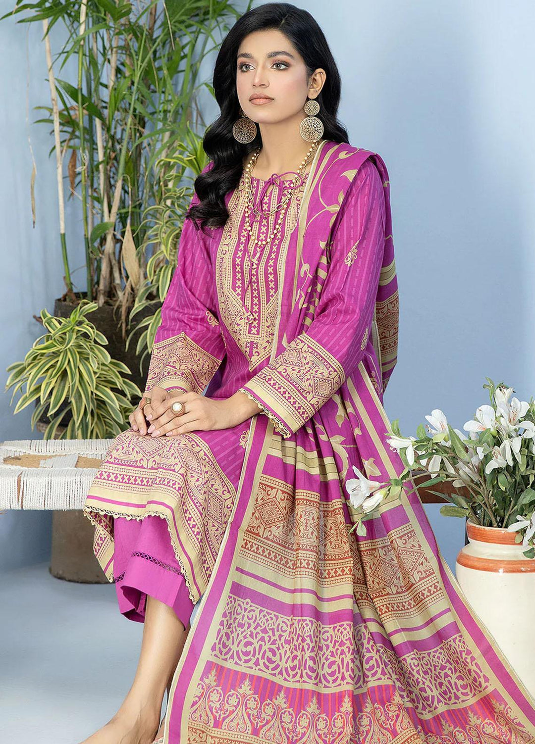 Safwa Printed Lawn Suits Unstitched 3 Piece SW23SP-V5 SSP-46 - Summer Collection