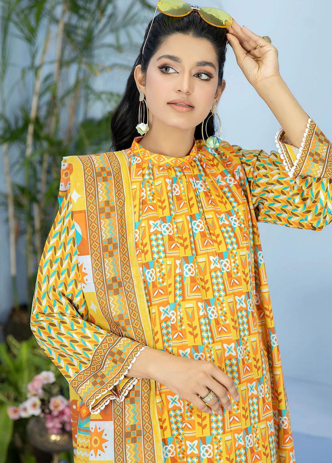 Safwa Printed Lawn Suits Unstitched 3 Piece SW23SP-V5 SSP-49 - Summer Collection