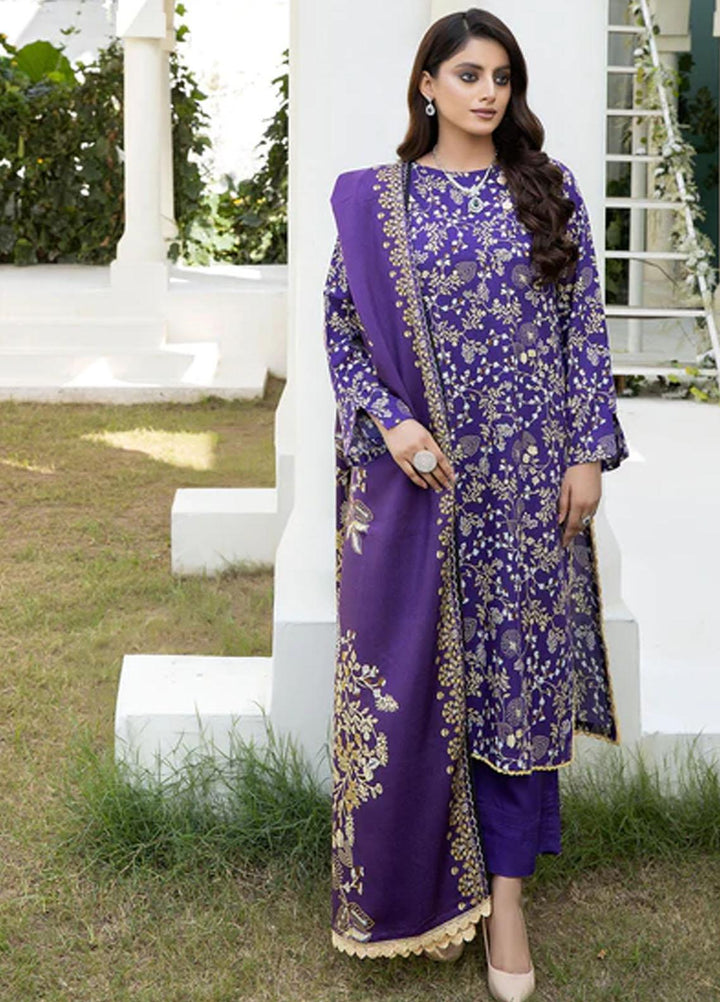 Safwa Printed Viscose Suits Unstitched 3 Piece SW23TD TSC-03 - Winter Collection