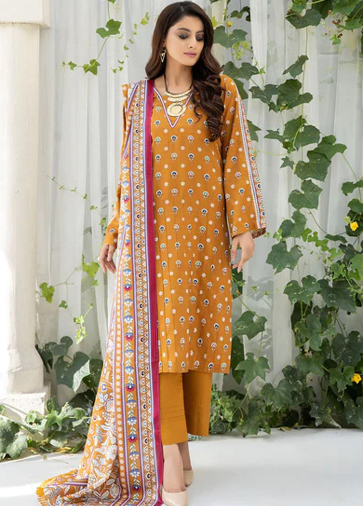 Safwa Printed Viscose Suits Unstitched 3 Piece SW23TD TSC-07 - Winter Collection