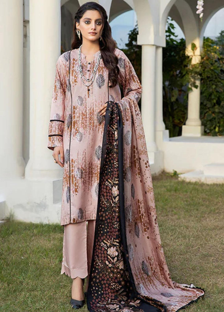Safwa Printed Viscose Suits Unstitched 3 Piece SW23TD TSC-12 - Winter Collection