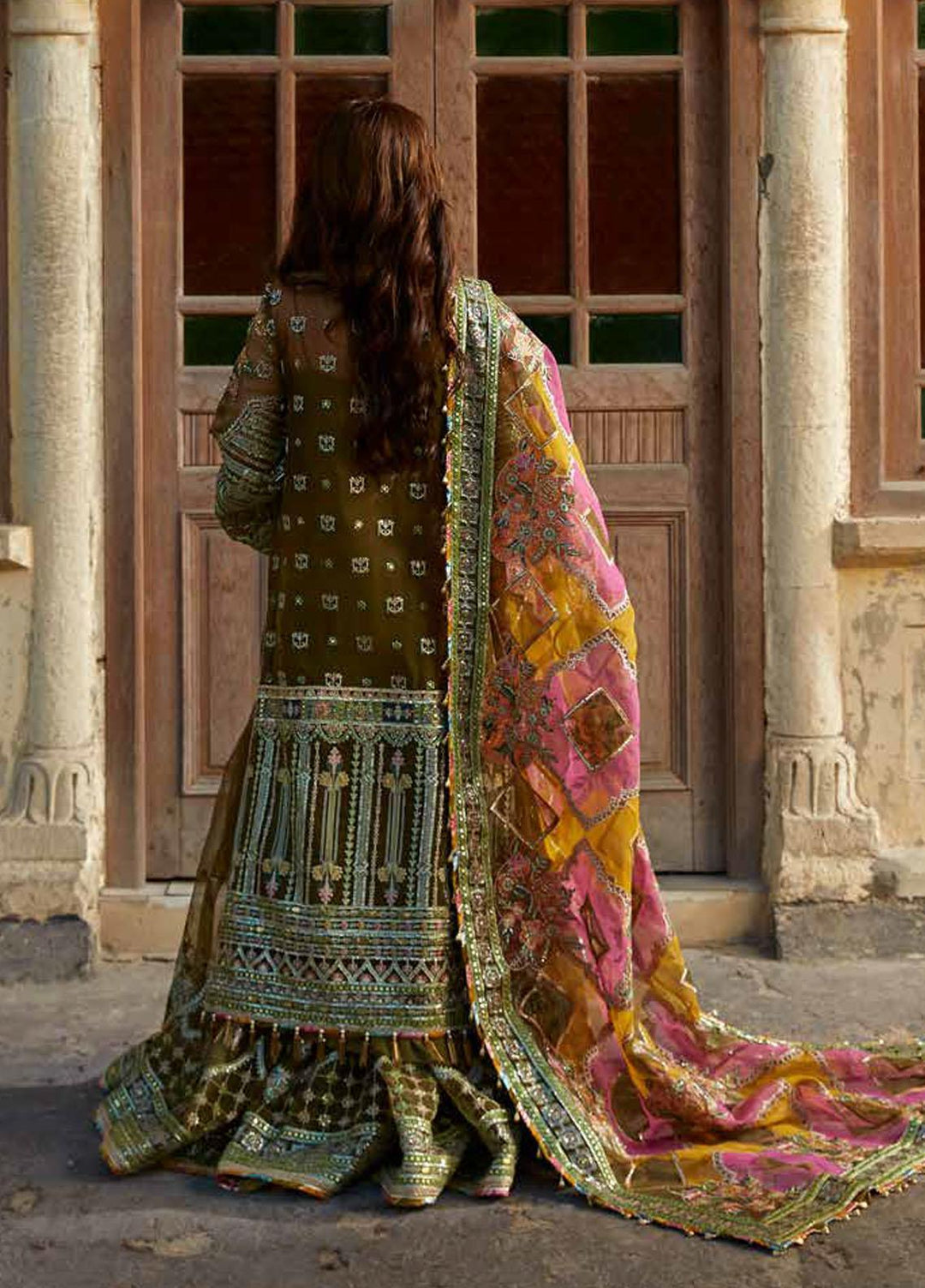 Sagar Kinaray By MNR Embroidered  Suits Unstitched 3 Piece MNR23SK ZWU23-18 VIRAAS - Wedding Collection