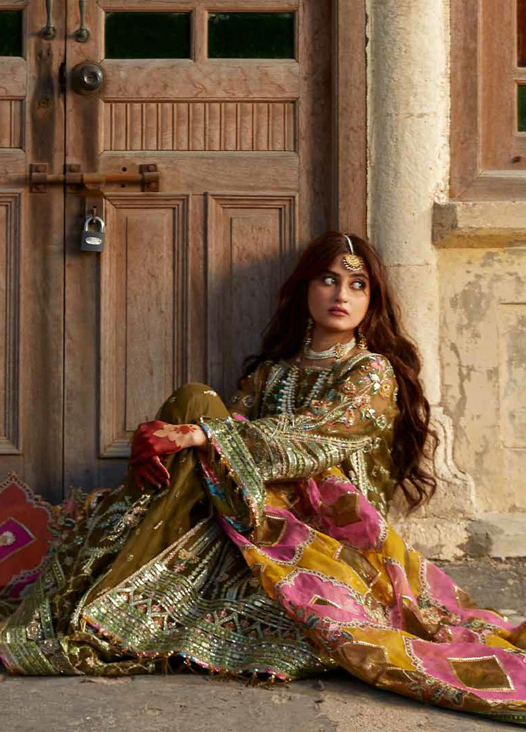 Sagar Kinaray By MNR Embroidered  Suits Unstitched 3 Piece MNR23SK ZWU23-18 VIRAAS - Wedding Collection