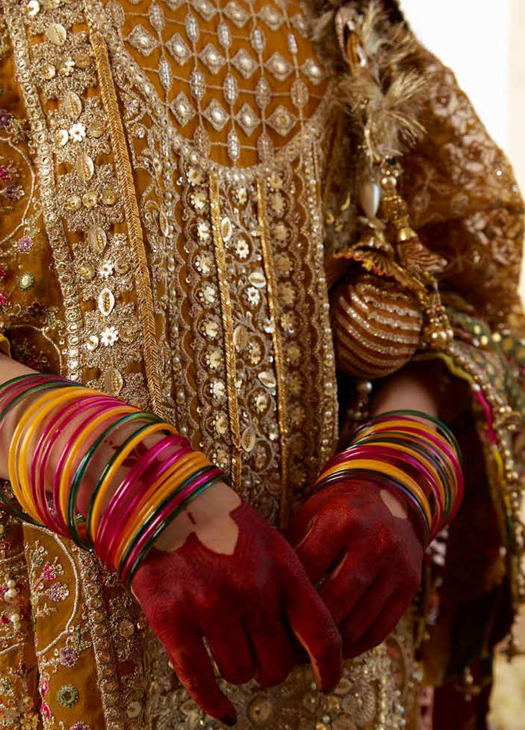 Sagar Kinaray By MNR Embroidered  Suits Unstitched 3 Piece MNR23SK ZWU23-21 KESARI - Wedding Collection