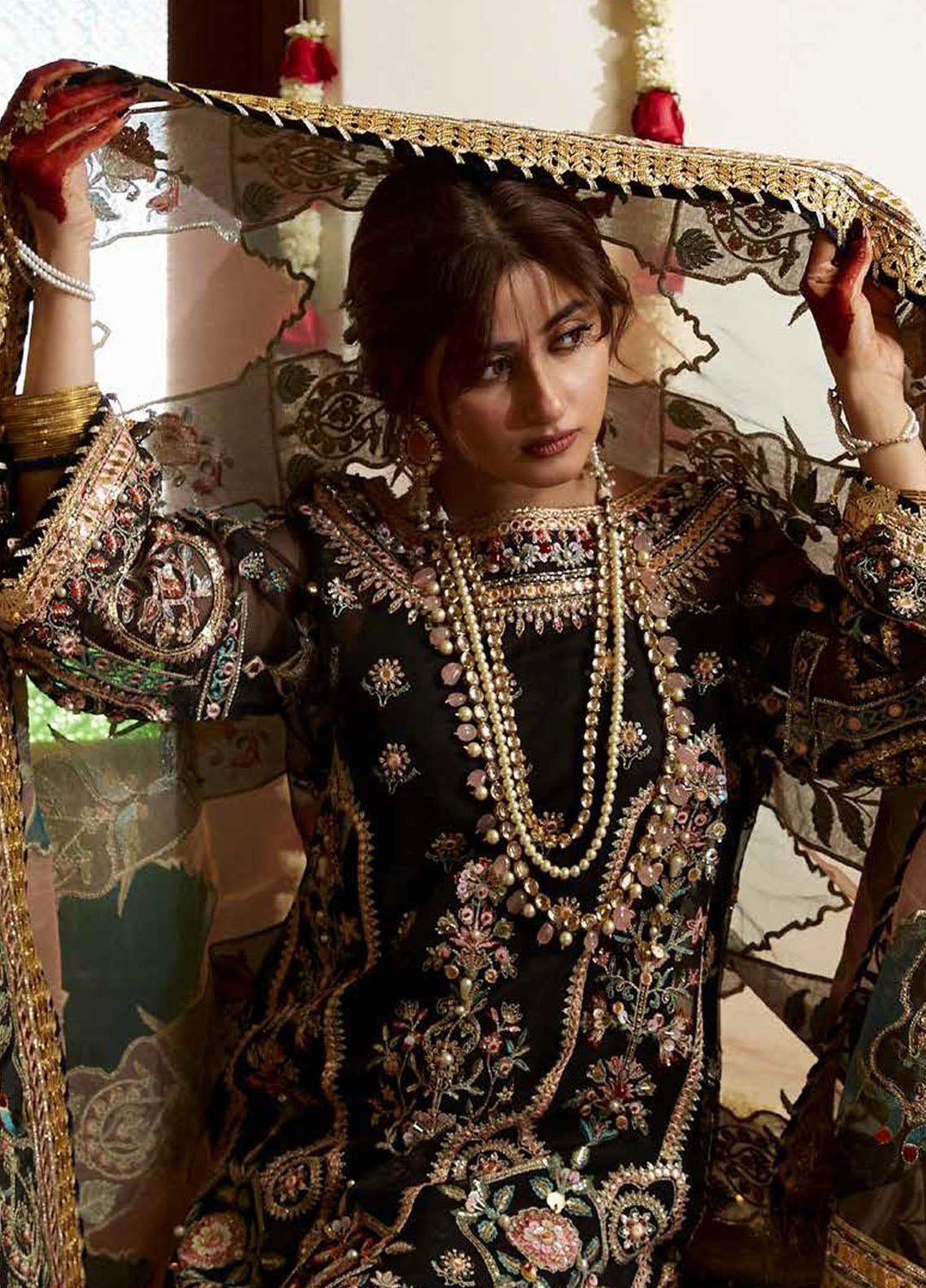 Sagar Kinaray By MNR Embroidered  Suits Unstitched 3 Piece MNR23SK ZWU23-22 BASGUL - Wedding Collection