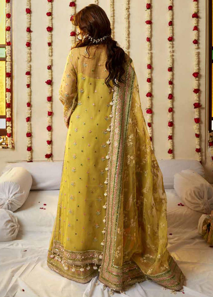 Sagar Kinaray By MNR Embroidered  Suits Unstitched 3 Piece MNR23SK ZWU23-24 NIMBU - Wedding Collection