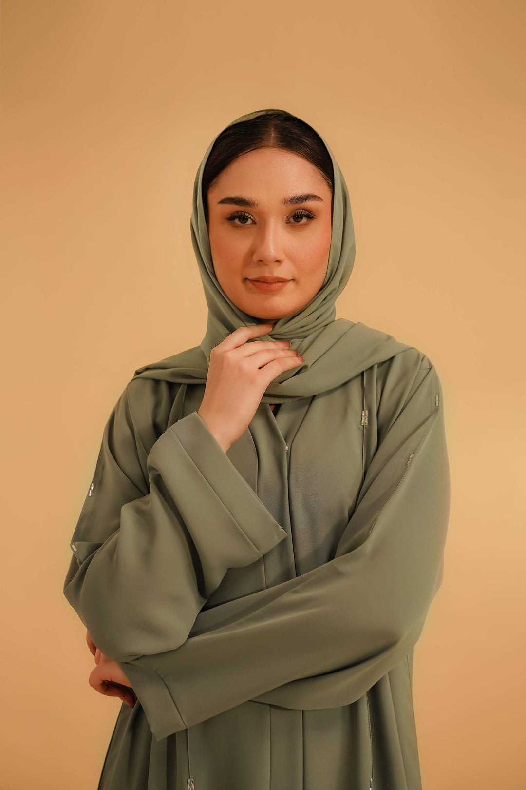 Divinely Crafted Chiffon Solids Hijab 1 Piece Sage Green HJ-CHF-SG - Summer Collection