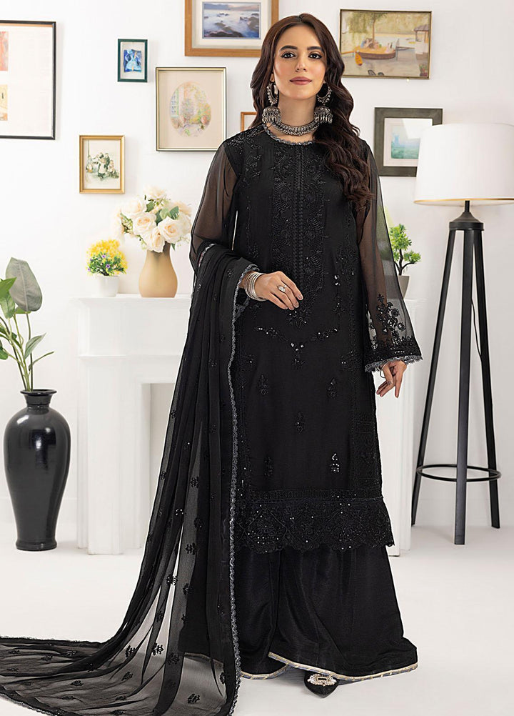 Ella By Sahane Embroidered Chiffon Suits Unstitched 3 Piece SNE23EL SAH-1013 - Formal Collection