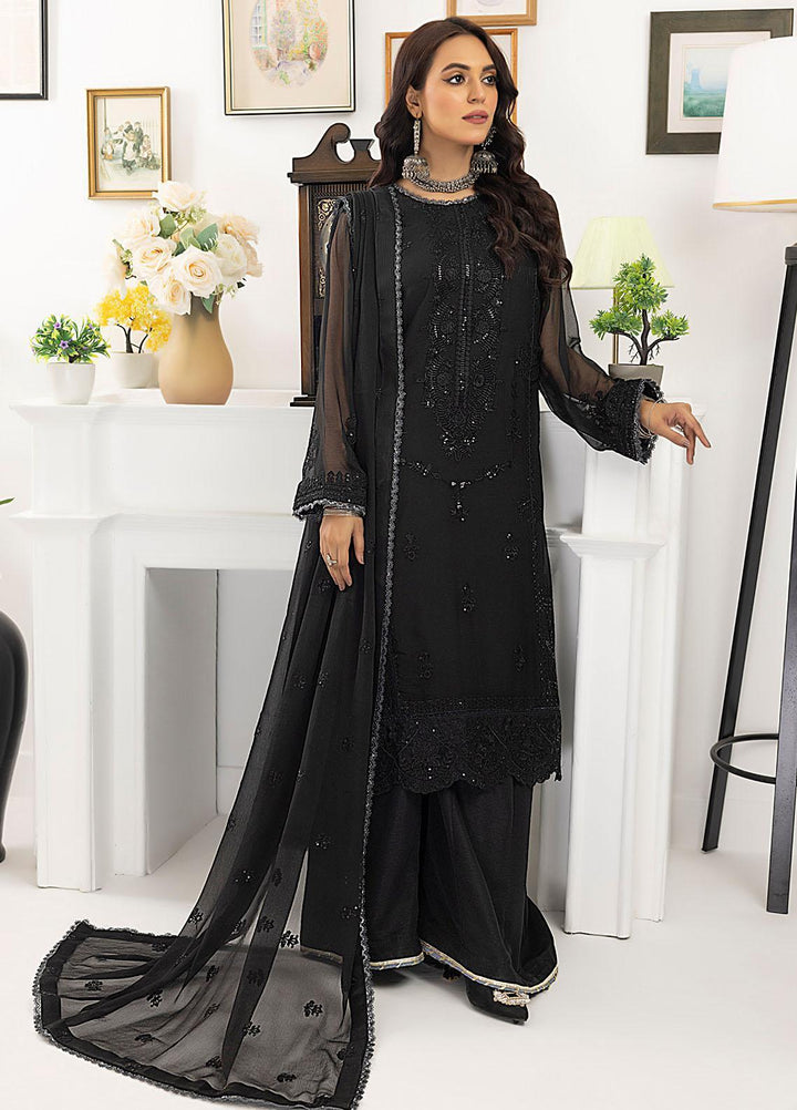 Ella By Sahane Embroidered Chiffon Suits Unstitched 3 Piece SNE23EL SAH-1013 - Formal Collection