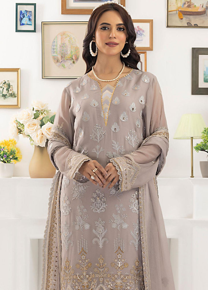 Ella By Sahane Embroidered Chiffon Suits Unstitched 3 Piece SNE23EL SAH-1014 - Formal Collection